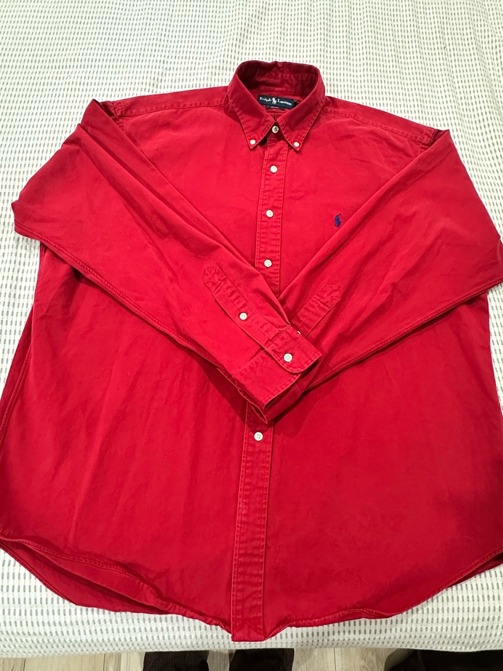 Polo by Ralph Lauren Red Long-Sleeve Button-Down Shirt